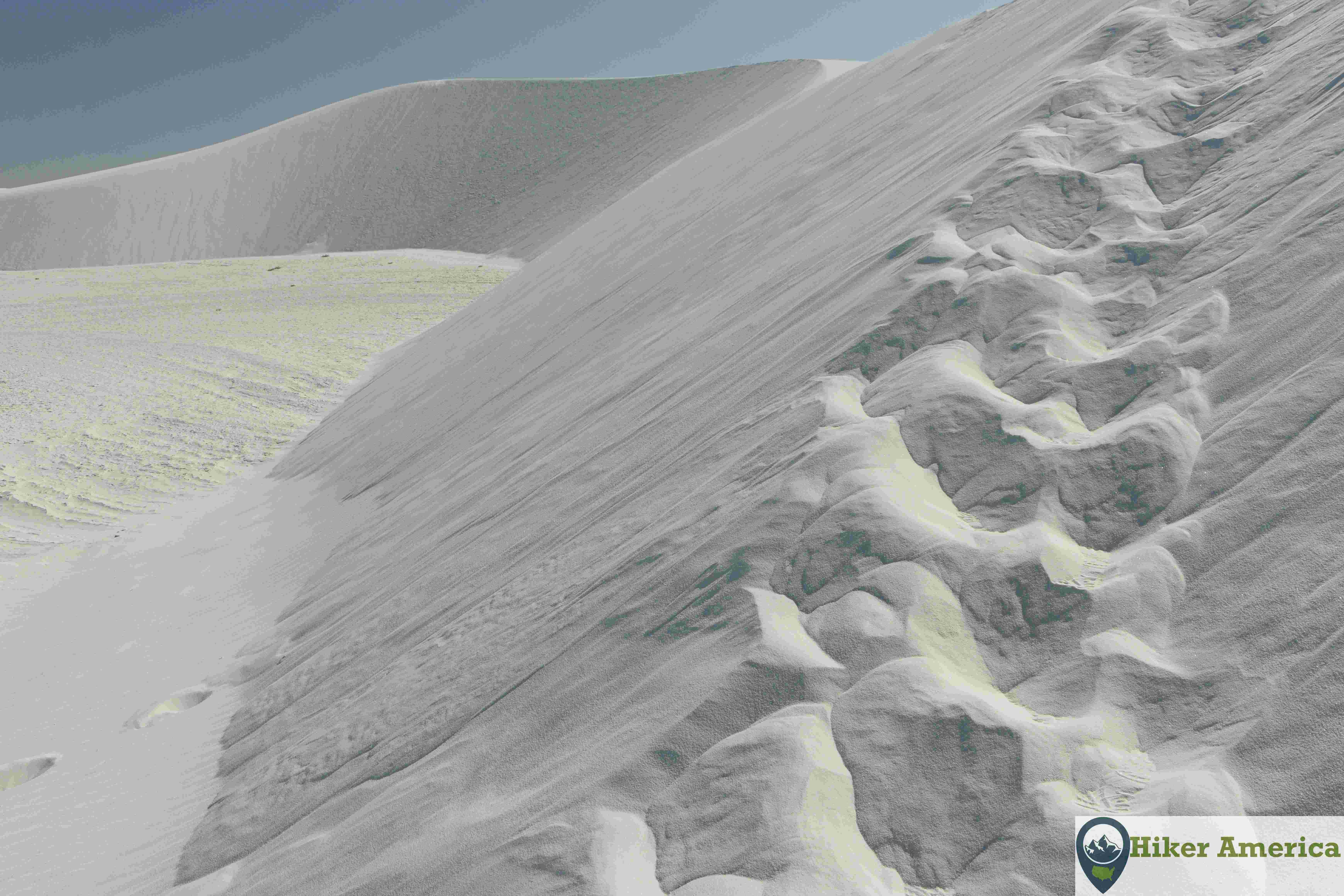 An interesting angles that shows how steep parts of Alkali Flat Trail are.