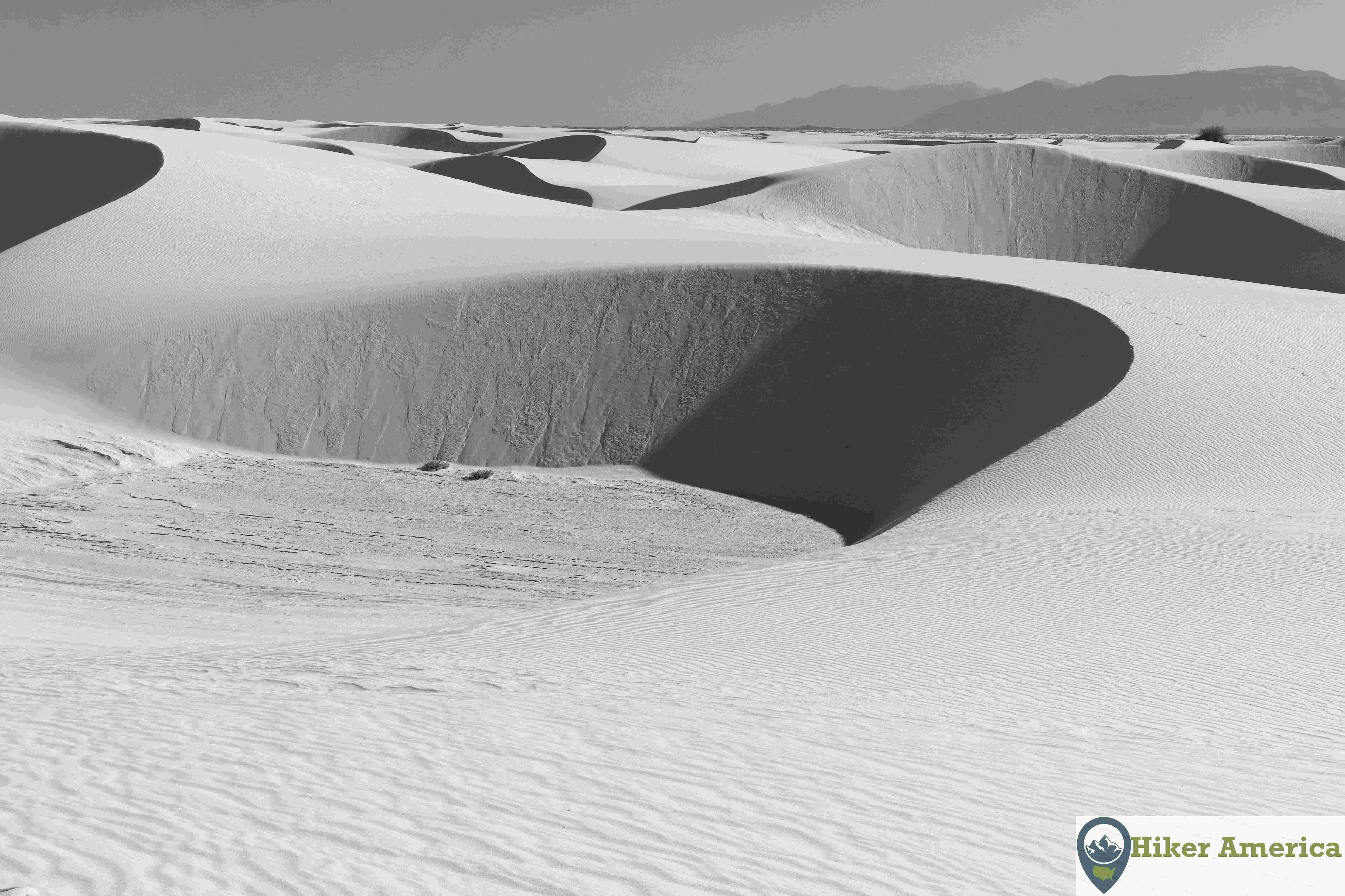 A nice black and white from the Alkali Flat Trail that shows the ever changing dunes.